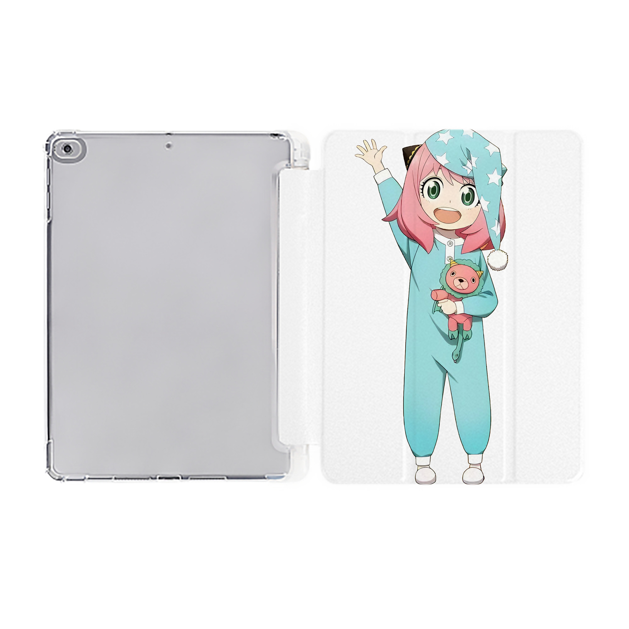 （画像用） SPY×FAMILY间谍家家酒 IPad ケース ペン収納付き 三つ折りスタンド PUレザー×シリコン 対応機種9.5/10.5/10.9インチ